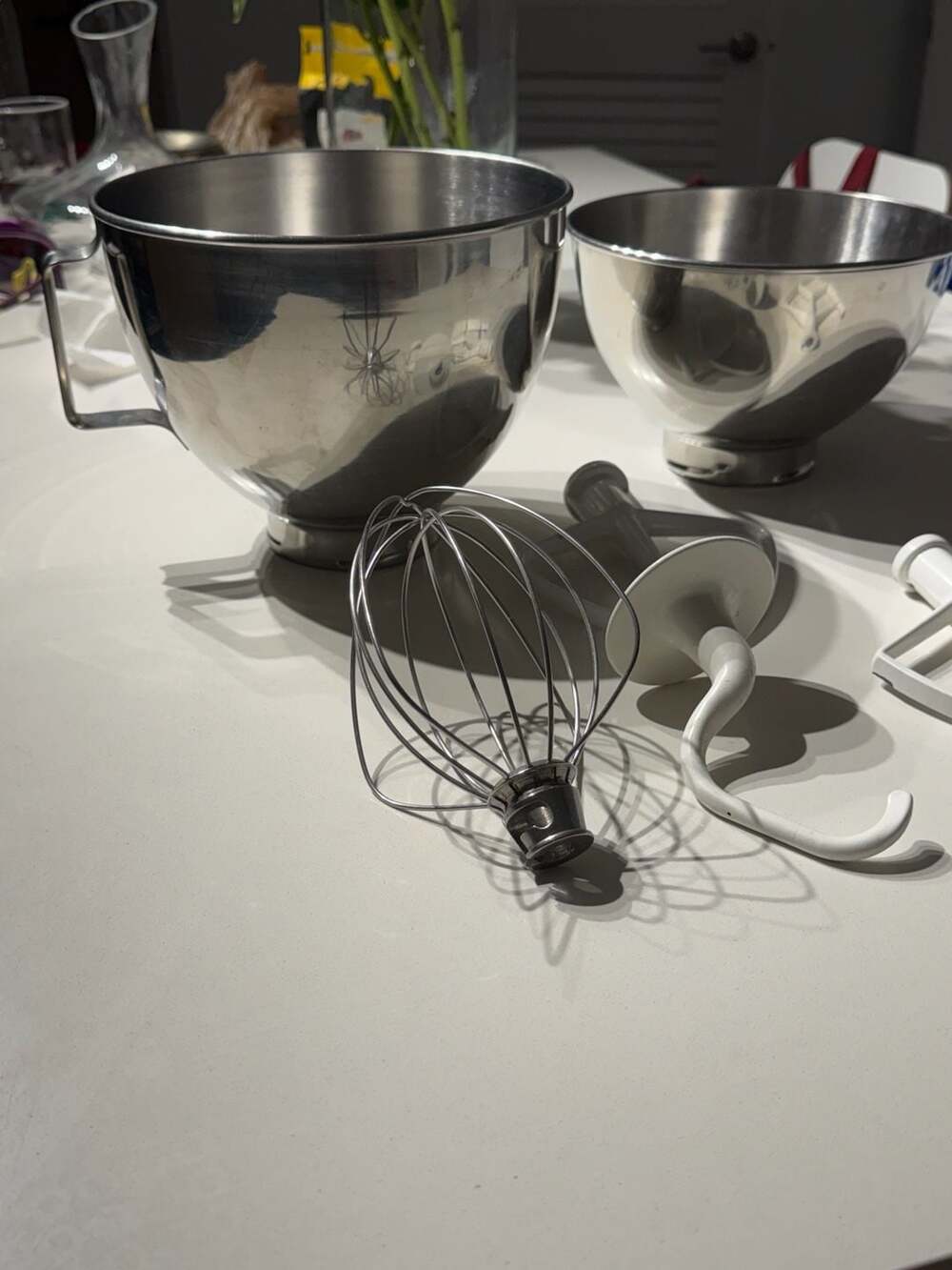 KitchenAid Tilt-Head Mixer Accessory Set: 4.5qt Bowl (K45), 3qt Bowl (K30), Wire - Picture 7 of 9